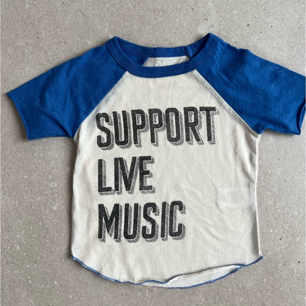 Infant Rowdy Sprout “Support Live Music” Ringer Tee